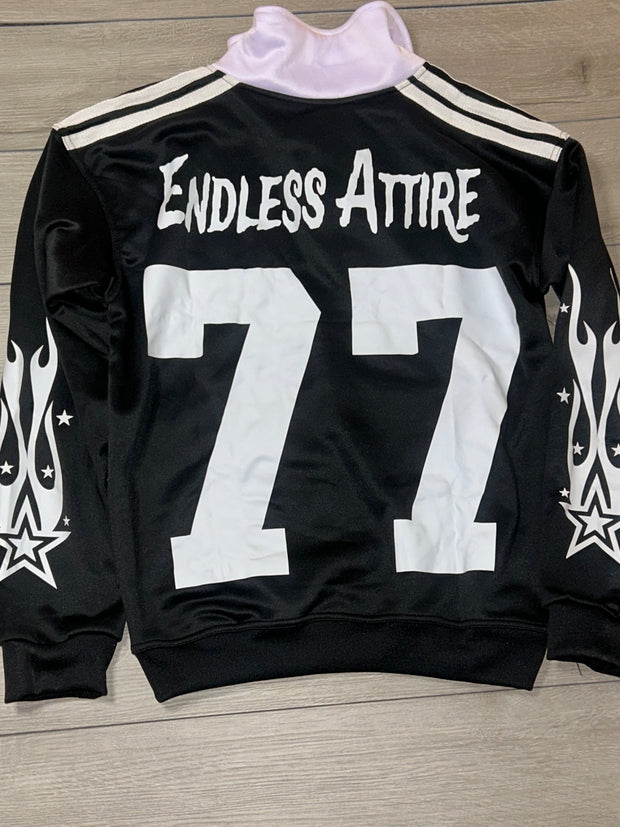 Endless Attire Flame Varsity Jersey - Orange | Bold Streetwear Rugby Shirt | Sizes M–XXL