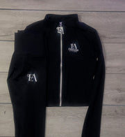 🚨 Endless Attire Velvet Track Jacket - Black | EA Zip-Up Streetwear | Sizes S–XL