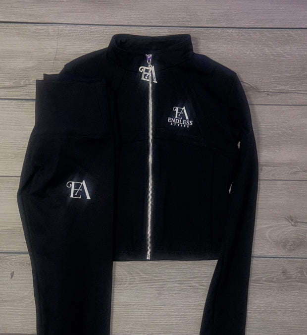 🚨 Endless Attire Velvet Track Jacket - Black | EA Zip-Up Streetwear | Sizes S–XL